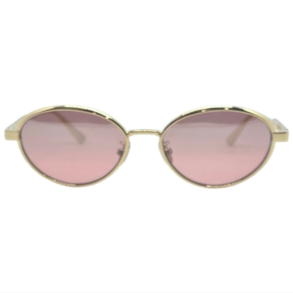 DIOR SUNGLASSES Gold Frame Pink Lens Sunglasses